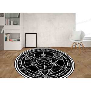 Alfombra FMA Transmutation, Alfombra Redonda, Alfombras de Manga, Alfombra Moderna, Alfombra de Chenilla - Product Image 3
