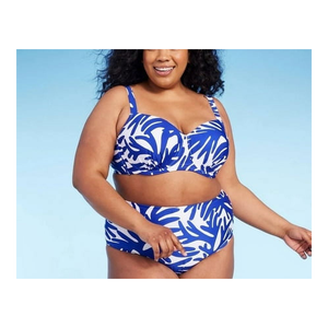 Kona Sol Bikini da Donna Blu con Ferretto, Taglia 18, Set 2 Pezzi Traspirante con Dettagli Metallici e Cut-Out per il Bagno - Product Image 2