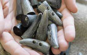 Bouton à bascule en corne de buffle, fait à la main, poli, à 2 trous, bouton à bascule en corne de buffle, accessoires de vêtement - Product Image 3