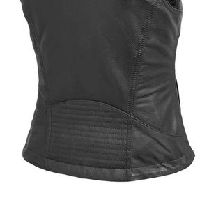 Chaleco de Cuero Genuino para Mujer, Última Moda, Logotipo Personalizable, Color Sólido, Tejido de Lona, Impermeable, Cortavientos y Transpirable - Product Image 6