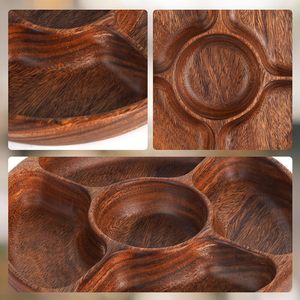 Bandeja de Madera de Primera Calidad para Cortar, Servir y Organizar, Platos Redondos para Azúcar, Frutas, Aperitivos, Frutos Secos, Personalizable - Product Image 5