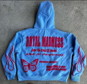 เสื้อฮู้ดผ้าฝ้ายสวมหัวโอเวอร์ไซส์สำหรับผู้ชายเสื้อฮู้ดน้ำหนักโอเวอร์ไซส์สำหรับผู้ชายกำหนดโลโก้ได้3D พิมพ์ลายพัฟได้ตามต้องการ - Product Image 1