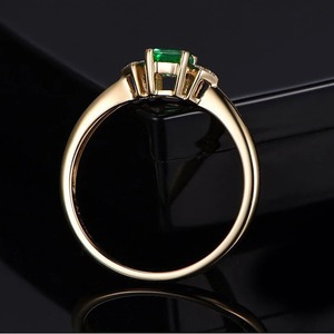 Handmade Emerald Cut 925 Sterling Silver Engagement <b>Ring</b> Gold Plated for Women <b>Indian</b> Weddings Wholesale Fine Jewelry Mehrajudin - Product Image 4