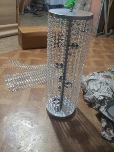 metal table top <b>chandelier</b> wedding <b>candle</b> holder Table top <b>chandelier</b> <b>candle</b> stand Handmade aluminum <b>candle</b> holder - Product Image 2