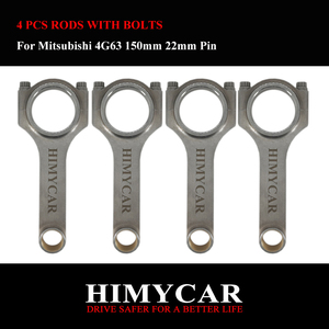 Pièces automobiles 4X forgées 4340 bielles à poutre en H 5.906 \ "pour Mitsubishi 4G63 150*22mm soupapes d'admission et d'échappement et poussoirs de soupape - Product Image 5