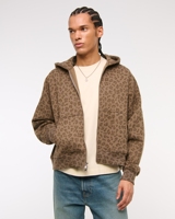 Sweat à capuche décontracté pour homme, personnalisé, hiver, 360G, poids lourd, surdimensionné, double fermeture éclair, uni, 100% coton, tissu polaire de haute qualité