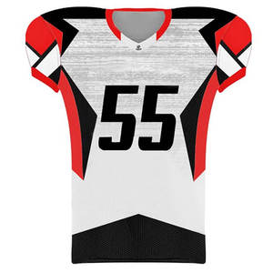 ชุดเสื้อเจอร์ซีย์อเมริกันฟุตบอลคอวีสีตัดกันดีไซน์แบบอเมริกันสำหรับผู้ใหญ่เยาวชนออกแบบด้วยตัวเอง - Product Image 2