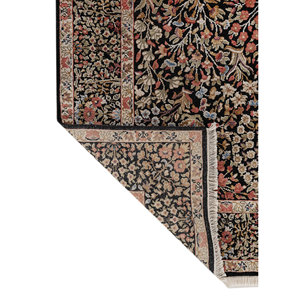 Gulmarg Hand Knotted Wool & Silk <b>Rugs</b> AKWS-13027 Abstract & Floral Pattern 10mm <b>Thickness</b> Rectangular Hallway for Home Floor Use - Product Image 5