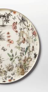 Bandeja Redonda Decorativa Premium con Esmalte y Estampado Floral de Aves Tropicales, Bandeja de Metal para el Hogar, Hotel, Regalos - Product Image 6