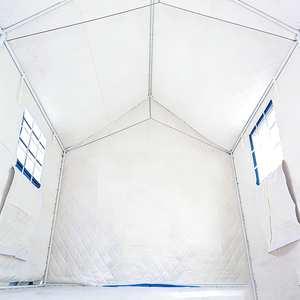 Tentes portables imperméables de secours d'urgence à prix d'usine, abri 4 saisons à poteaux en aluminium, 12m, monocouche, 1 chambre, 1 séjour - Product Image 3