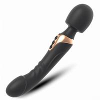Doppelkopf Wasserdichter Vibrator USB-Aufladung Doppel-Schock AV-Stab G-Punkt-Masturbation 40dB Geräuschpegel
