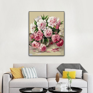 Peinture par numéros DIY, <span class=keywords><strong>bouquet</strong></span> <span class=keywords><strong>de</strong></span> <span class=keywords><strong>fleurs</strong></span>, <span class=keywords><strong>peintures</strong></span> personnalisées par numéros - Product Image 2