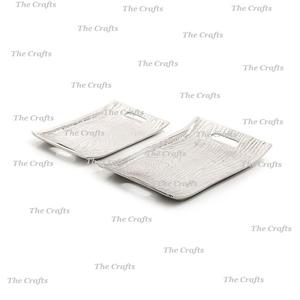 Ensemble De Trois Tailles Différentes Plateau De Service En Aluminium De Couleur Or Plateau Restaurant Vaisselle Alimentaire Snacks Plateaux - Product Image 6