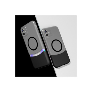 Coque magnétique en silicone noir antichoc compatible MagSafe pour iPhone 11 Pro Max, finition givrée spéciale - Product Image 1
