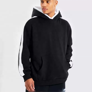 Sudaderas con capucha de invierno de peso pesado de gran tamaño personalizadas de alta calidad para hombres sudaderas con capucha de doble grosor patrón sólido para la temporada de otoño - Product Image 1