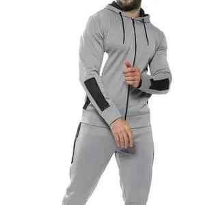 Top de chándal ajustado de manga larga para hombre con cremallera frontal y pantalones deportivos de pierna cónica de talla grande ropa deportiva de invierno - Product Image 6