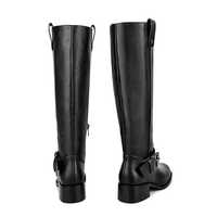 Herren Echtleder Reitstiefel |   Lange Schnallenstiefel im Modestil, bequeme Reitschuhe I.S