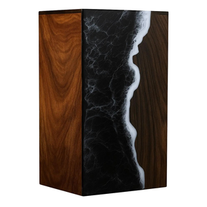 Handmade <b>Wooden</b> Cremation <b>Urn</b> Resin Wave Memorial <b>Ashes</b> Box Memorial Keepsake Decorative Cremation <b>Urn</b> <b>for</b> <b>Ashes</b> - Product Image 3
