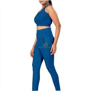ชุดโยคะเซ็กซี่เอวสูงสำหรับผู้หญิงมาใหม่พร้อมดีไซน์โลโก้ตามสั่งวัสดุคุณภาพสูง - Product Image 3
