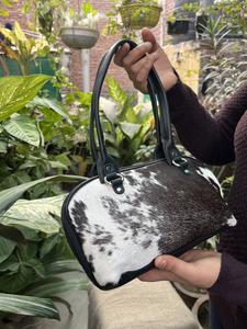 Meilleure vente, petit sac à main double pour femmes en cuir de vachette, très vendu, sac à main fait main pour shopping, sac décontracté, ensemble à poils en cuir de fourrure - Product Image 4