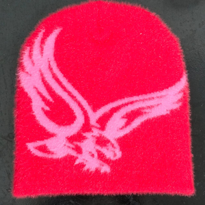 Unisex personalizado invierno tejido acrílico Jacquard Skully gorros All-Over Puff estampado bordado a mano impresión Digital transpirable - Product Image 6