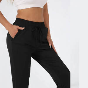 Pantalon de survêtement en coton respirant super doux pour femmes Nouveau design Pantalon en toile décontracté en gros pour la saison estivale - Product Image 6