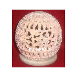 ที่วางเทียนทีไลท์สำหรับตกแต่งบ้านโรงแรมและคาเฟ่หินธรรมชาติแกะสลักลายดอกไม้ดีไซน์น่าสนใจใหม่ - Product Image 1