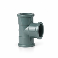 Raccord en T égal en PVC-U haute pression à petit diamètre, surface lisse, DN15-DN50, pour alimentation en eau, connecteur de plomberie