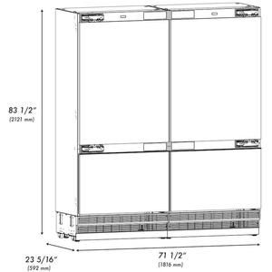 Refrigerador con Puerta Francesa Zline GRBITZ72MB Edición Autograph de 72 Pulgadas con 39.6 Pies Cúbicos Dispensadores de Agua con Congelador Inferior de Gran Capacidad - Product Image 5