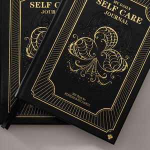 LABON Luxury Black Gold Foil Self Care Journal quotidien de bien-être pour les femmes 365 jours Santé mentale et planification de la pleine conscience - Product Image 5
