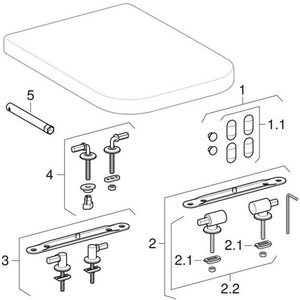 Siège de toilette carré Geberit RENOVA PLAN avec mécanisme de fermeture douce, blanc - Product Image 4