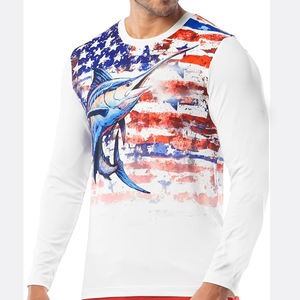 Camisas de pesca de manga larga con impresión personalizada, ropa de caza y pesca, camiseta de manga larga de pesca ligera para hombre - Product Image 3