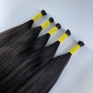 Meilleure vente Extensions de cheveux humains vietnamiens bruts de luxe 100% de haute qualité en vrac cheveux ondulés non transformés de haute qualité - Product Image 3