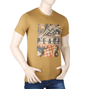 Camiseta estampada para hombre - Marrón - Product Image 1