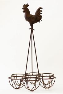 Support d'oeufs en fer antique avec finition noire, parfait pour les restaurants, les cafés et les cuisines à thème patrimonial - Product Image 5