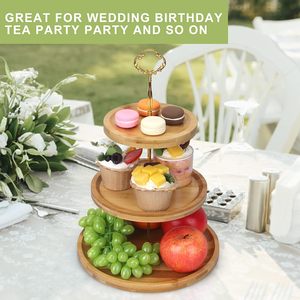 <b>3</b>-<b>Tier</b> Wooden <b>Cake</b> <b>Stand</b> Wedding <b>Cake</b> Display <b>Cake</b> <b>Stand</b> Support Custom Design Manufacture in Good Price - Product Image 6