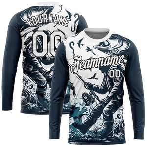 Venta al por mayor personalizado pesca Jersey manga larga alta calidad transpirable ligero secado rápido poliéster al aire libre pesca camisas - Product Image 4