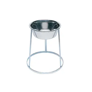 Pet Feeder uống bát với đứng hình dạng tùy chỉnh thép không gỉ bạc ăn nước uống bát