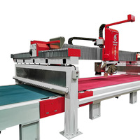Hualong maschinen HKNC-400L italienische CNC marmor quarz platte schnittlinie stein brücke säge mit förderband vakuumheber