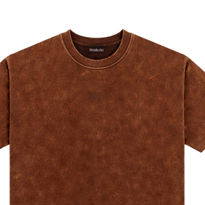 T-shirts pour hommes en coton 100% lavé, coupe ample, brun foncé, style vintage, streetwear décontracté, doux, respirant, pour un usage quotidien urbain - Product Image 6