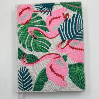 Neu eingetroffen: Vollständig mit Perlen besetztes, luxuriöses, handgefertigtes Samt-Schultagebuch mit einzigartigem Design, handgestickte, anpassbare Farben.