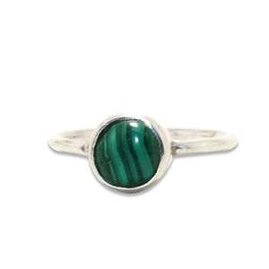 Malachite dernière bague de conception classique belle bague en argent malachite faite à la main en argent Sterling 925 bagues personnalisées bijoux en gros - Product Image 1
