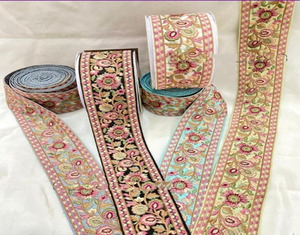 Custom Made Floral Embroidered Laces in Assorted Colors Ideal for Use As Borders and Trims and Suitable for <b>Art</b> and Craft - Product Image 6