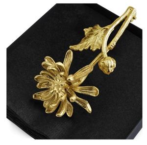 Porte-serviettes de table en aluminium style fleur porte-serviettes couleur dorée qualité supérieure de luxe - Product Image 1