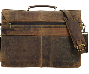 Leather Laptop <b>Bag</b>: Personalized Messenger Satchel for Men, Handmade <b>College</b> Shoulder Briefcase - Product Image 3