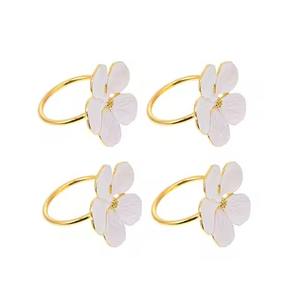 Juego de 4 servilleteros de hierro puro Diseño ventajoso con servilletero de alta calidad para fiesta de boda - Product Image 1