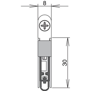 Sello para Puerta Schall-Ex L-8/30 WS de 1 Lado, 1083 mm, Aluminio Plateado para Puertas de Madera, Izquierda/Derecha ATHMER - Product Image 4
