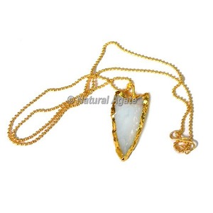 Collar de punta de flecha de cristal azul fengshui de cristales curativos semipreciosos - Product Image 5