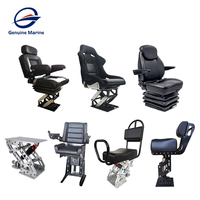 Sièges de capitaine de bateau de luxe en aluminium et acier inoxydable, confortables, avec suspension et amortissement des chocs