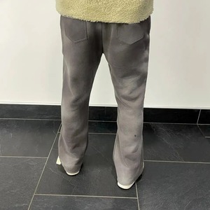 Vente en gros 100% coton broderie impression Streetwear pantalons de survêtement Baggy lavage à l'acide personnalisé pantalons de survêtement évasés hommes - Product Image 4